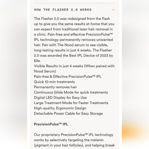 Nood The Flasher 2.0 Hair Removal IPL Device- Black - Picture 12 of 15